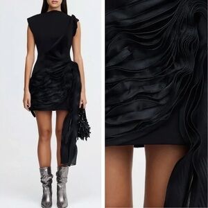 NEW Acler Wigbeth Mini Dress - Black Cocktail Party Sz4